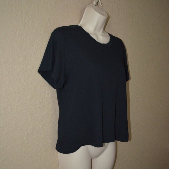 Sz M AGOLDE Black Cropped Short Sleeve Tee T-Shirt - Picture 3 of 5